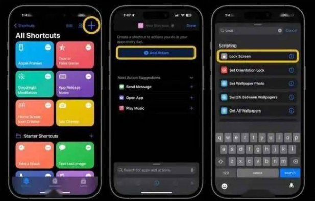 巴林右苹果14锁屏维修店分享iPhone14升级iOS16.4后如何创建锁屏快捷方式 