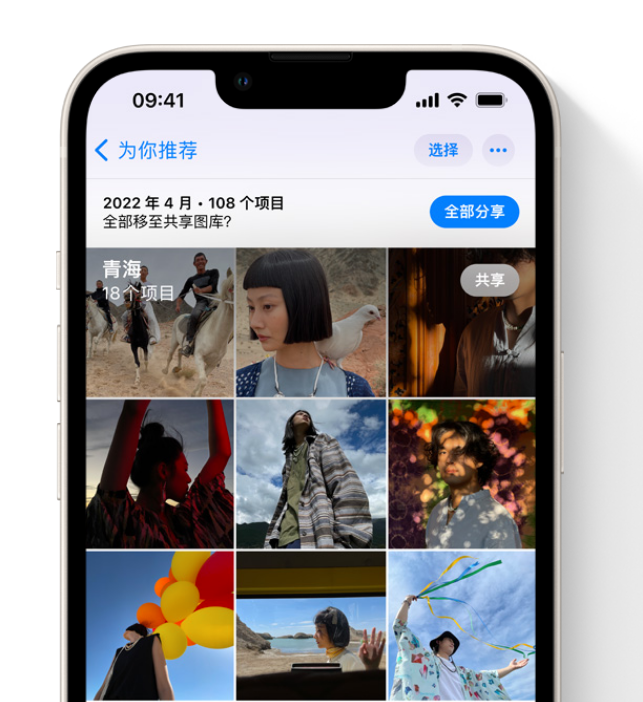 巴林右苹果维修网点分享在 iPhone 上使用共享图库 